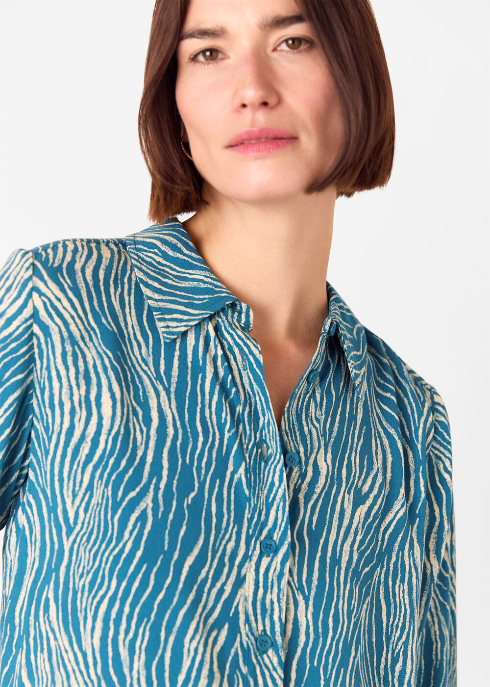 Zebra Button Through Shirt