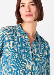 Zebra Button Through Shirt