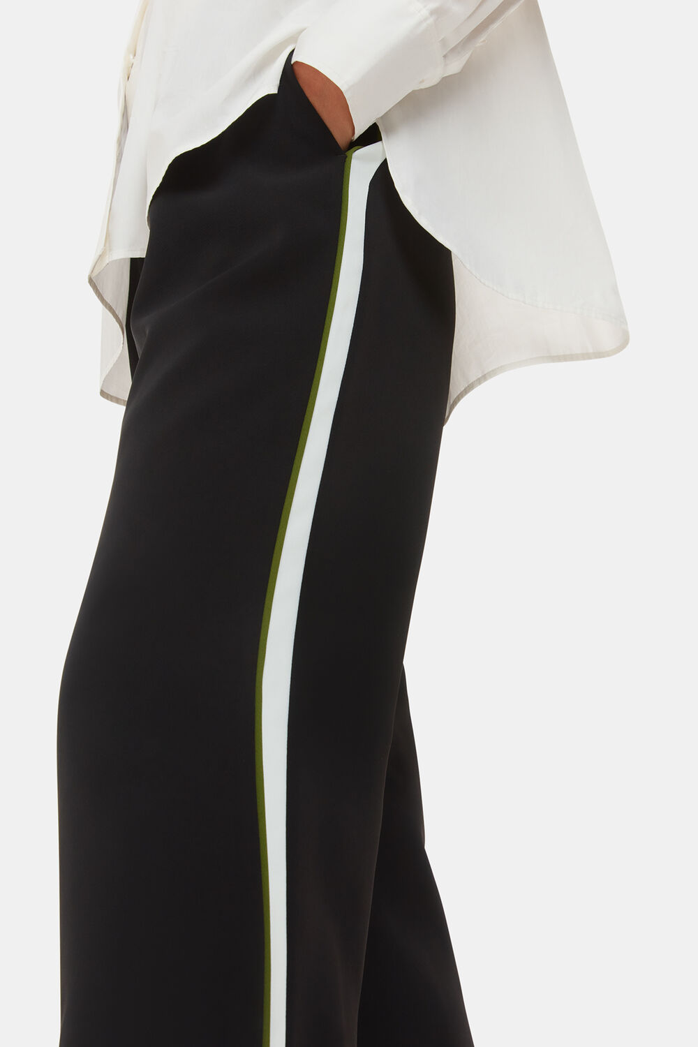 Crepe Side Stripe Trouser