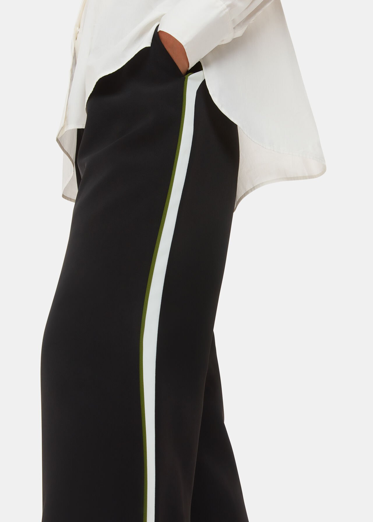 Crepe Side Stripe Trouser