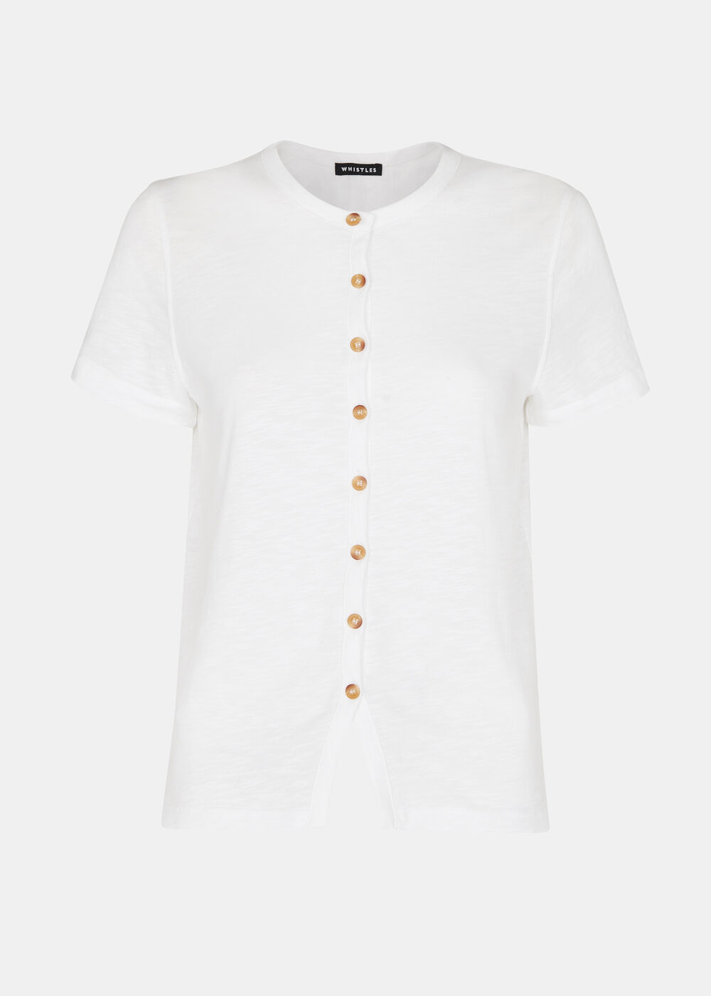 Isla Round Neck Button Tee