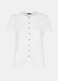 Isla Round Neck Button Tee