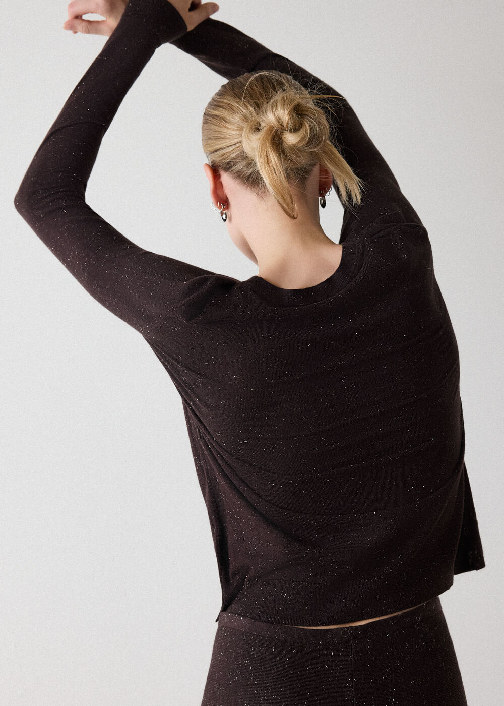 Brown Annie Sparkle Crew Neck