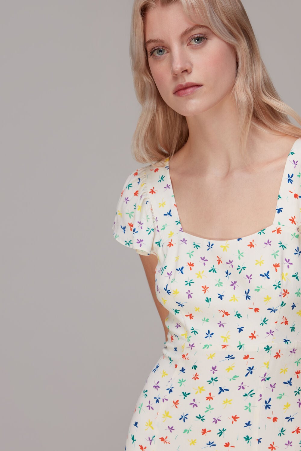 Dancing Floral Midi Dress