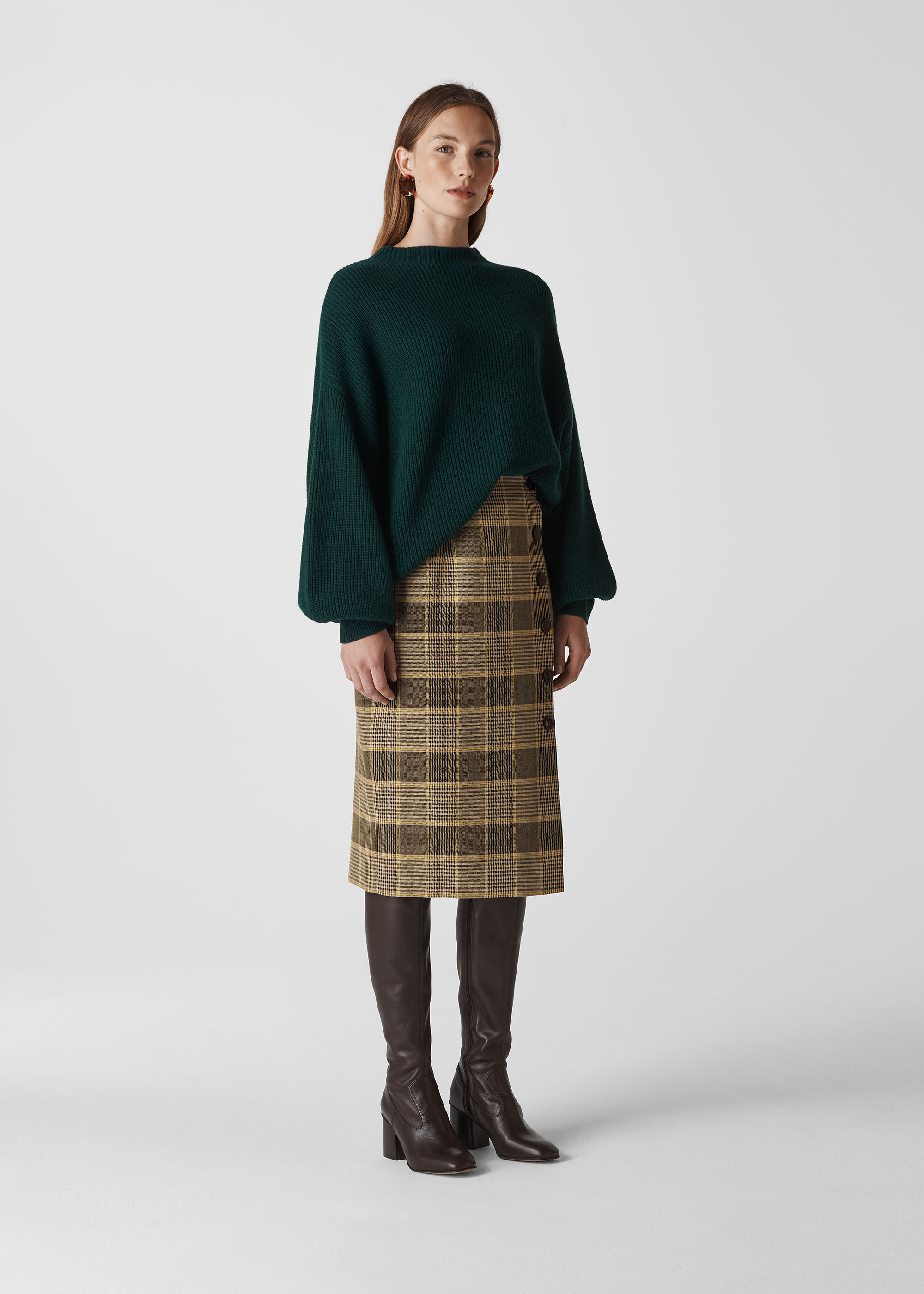 Check pencil skirt 2025