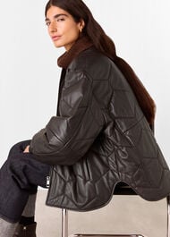 Cleo Leather Quilted Jacket