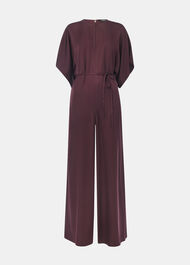 Satin Short Sleeve Jumpsuit