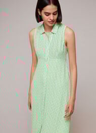 Vertical Stack Shirt Dress