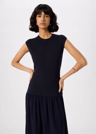 Knitted 2in1 Bubble Hem Dress