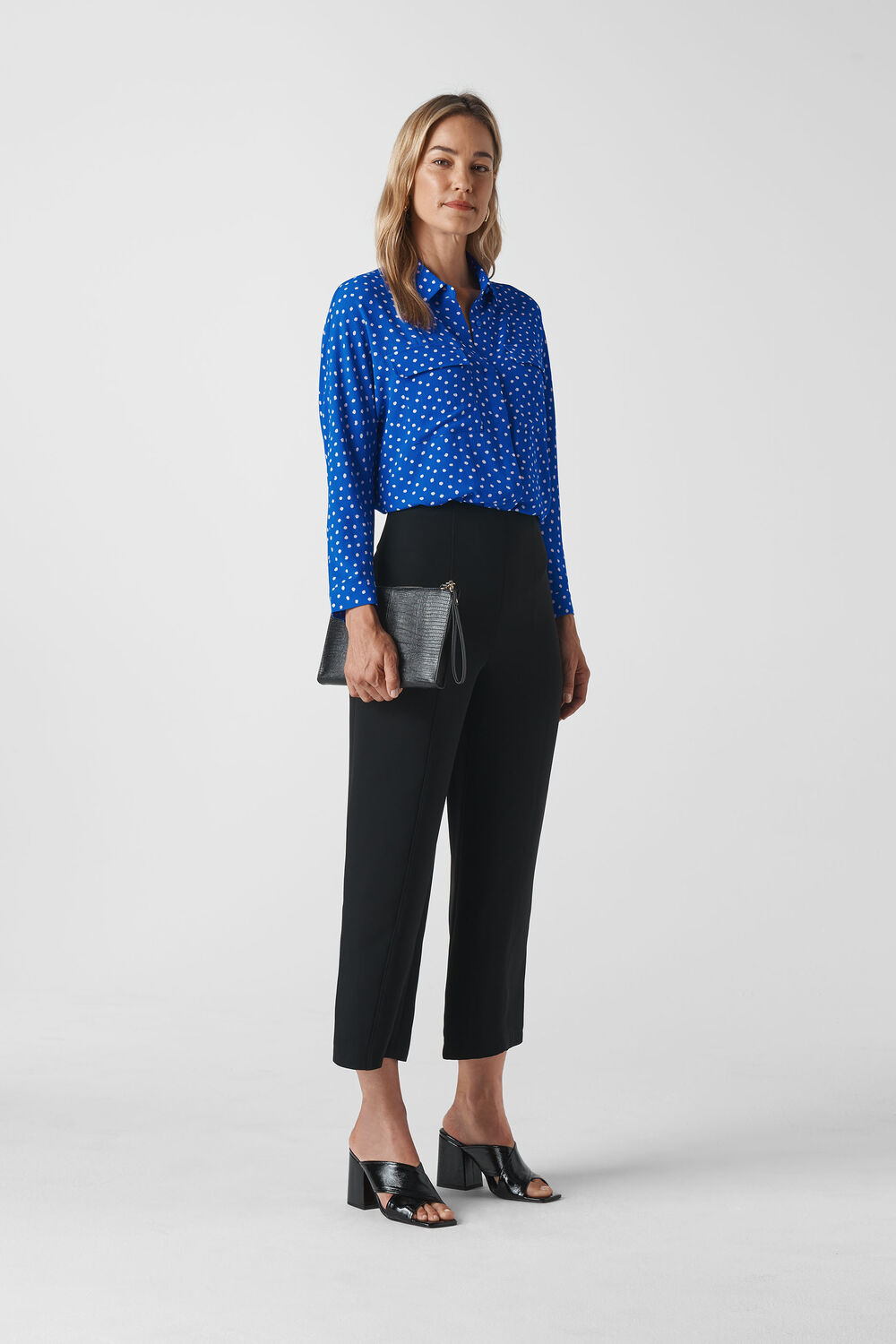 Abstract Spot Selma Blouse Blue/Multi