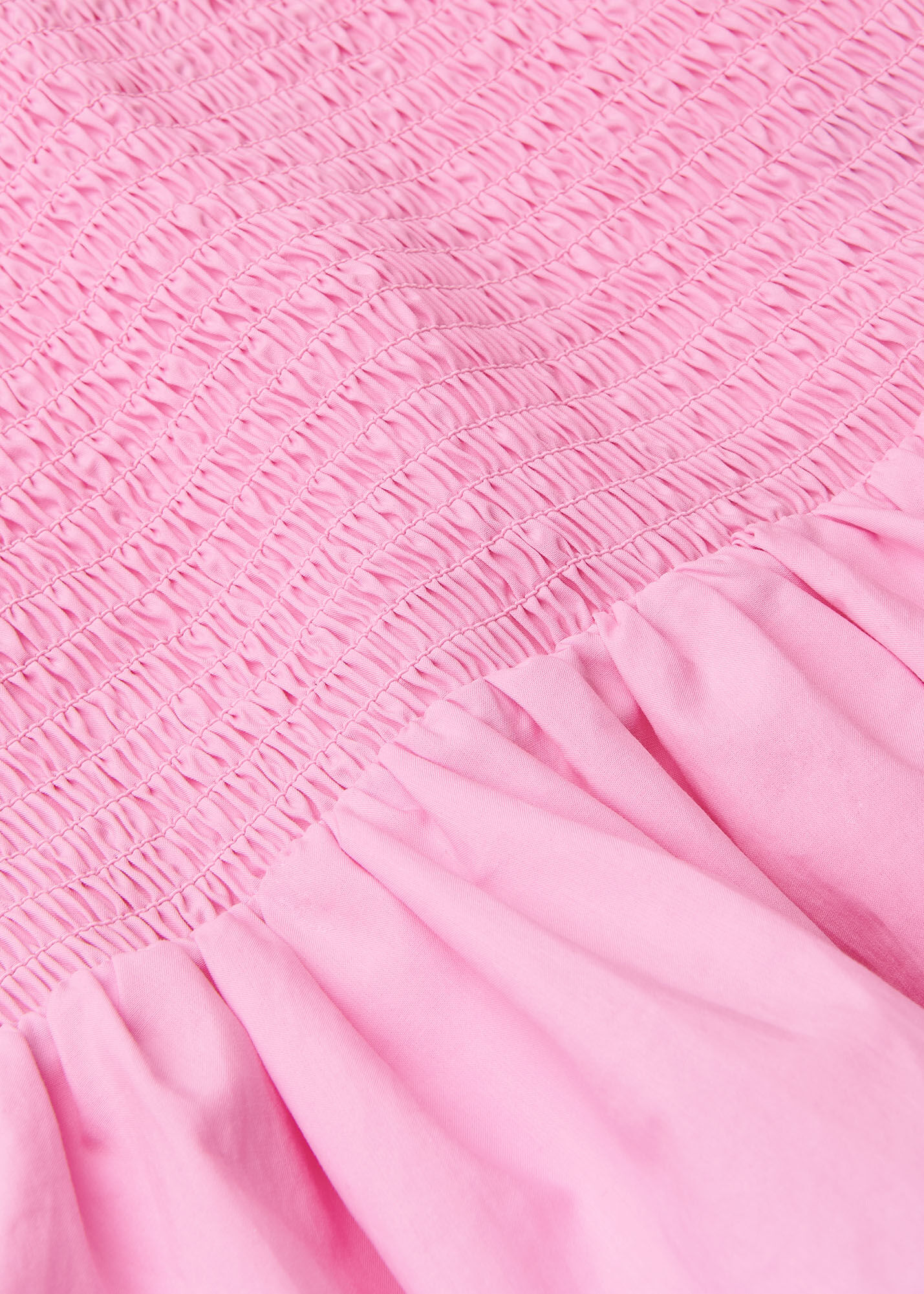 Pink Shirred Detail Peplum Top | WHISTLES | Whistles US |