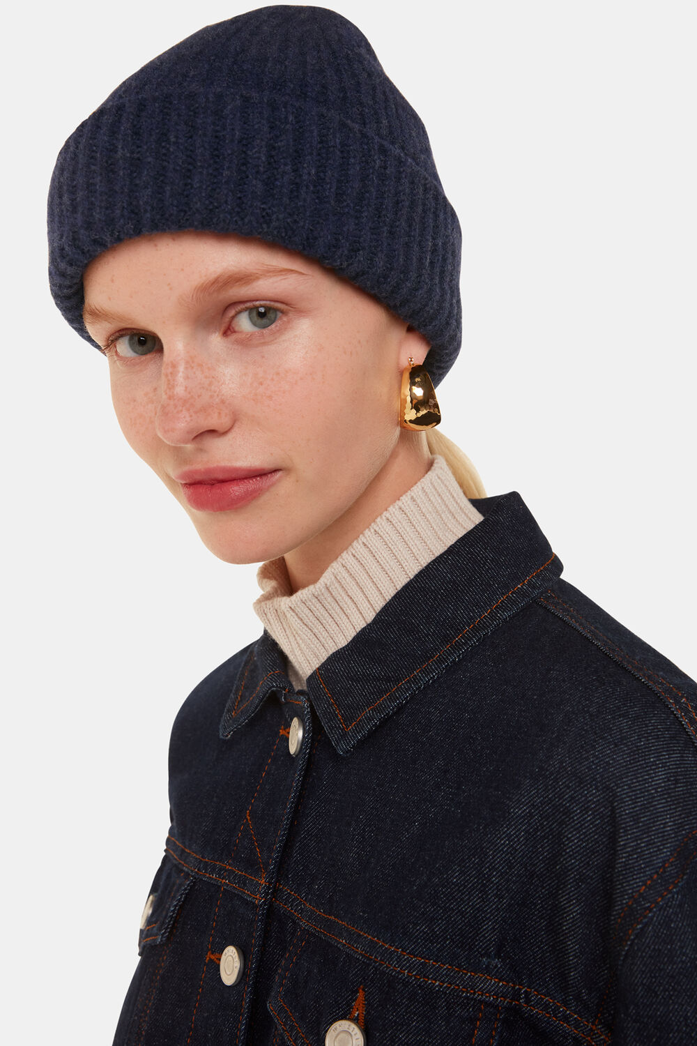 Navy Lambswool Hat
