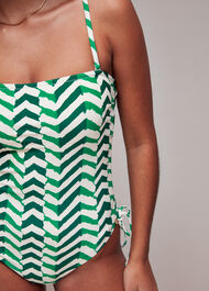 Chevron Ruched Swimsuit