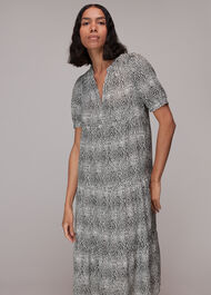 Gradient Leopard Trapeze Dress