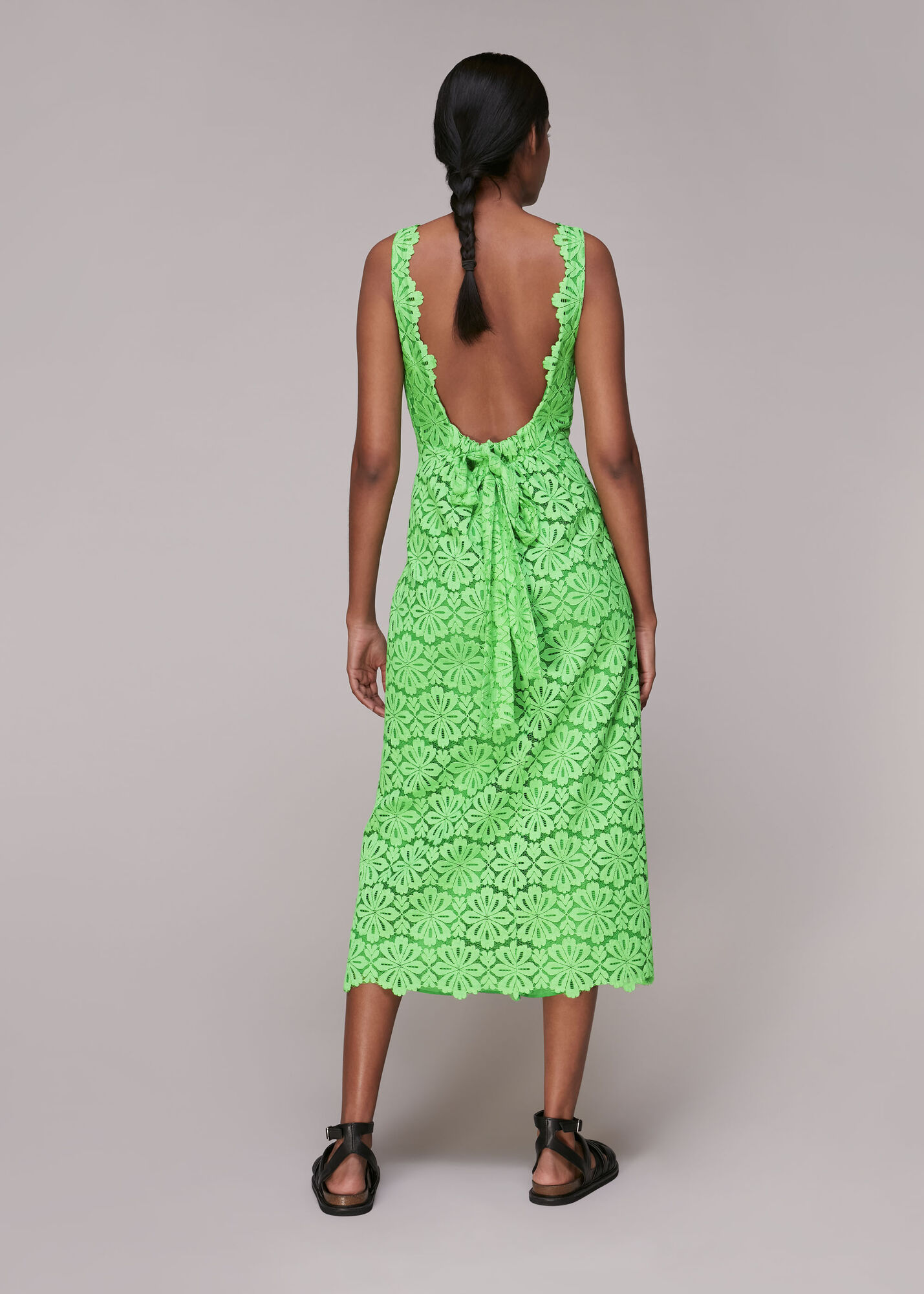 Green Noelle Lace Dress WHISTLES Whistles UK