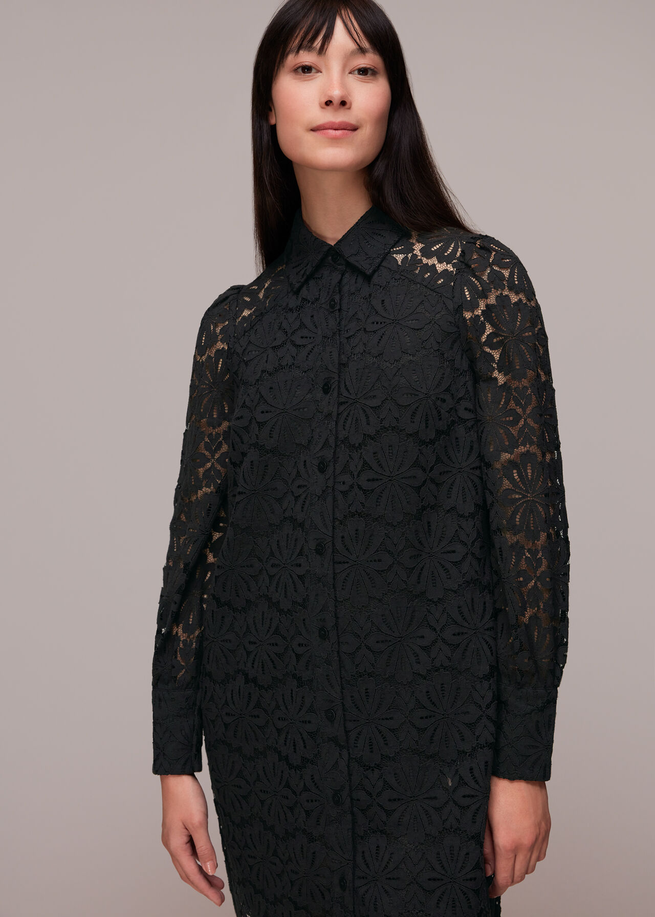 Lace Shirt Dress