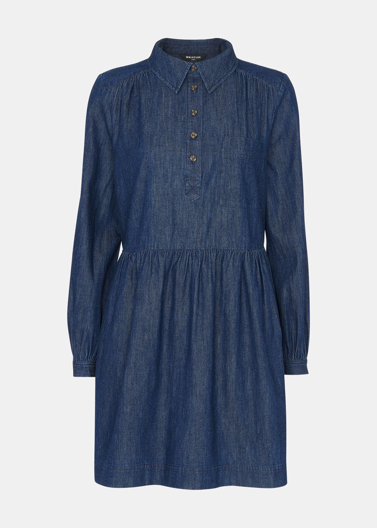 Petite Winnie Chambray Denim Dress