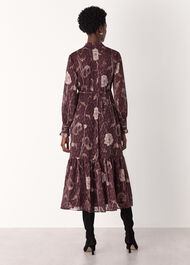 Floral Dobby Midi Dress