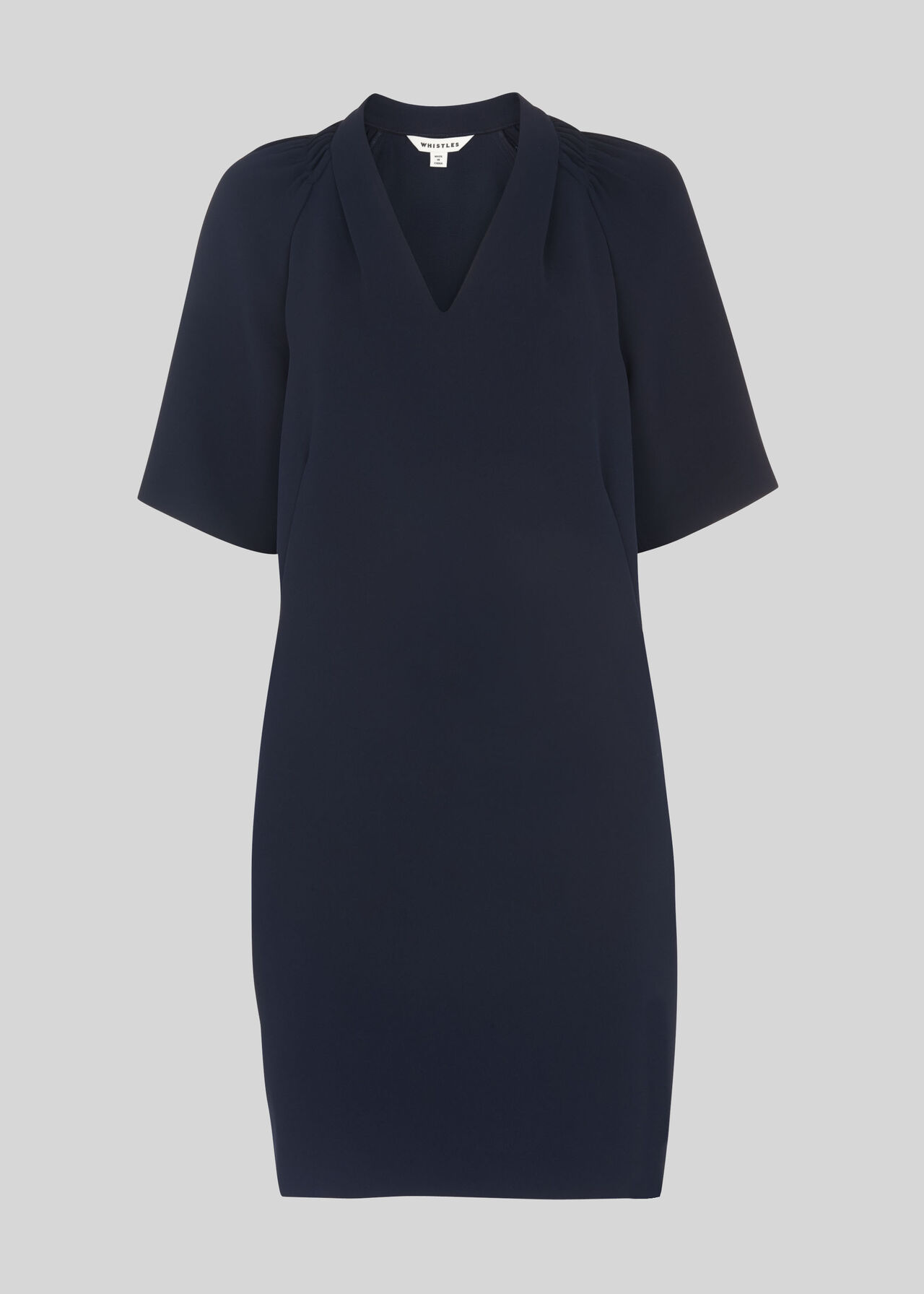 Devyn Crepe Dress Navy