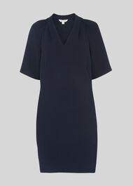 Devyn Crepe Dress Navy