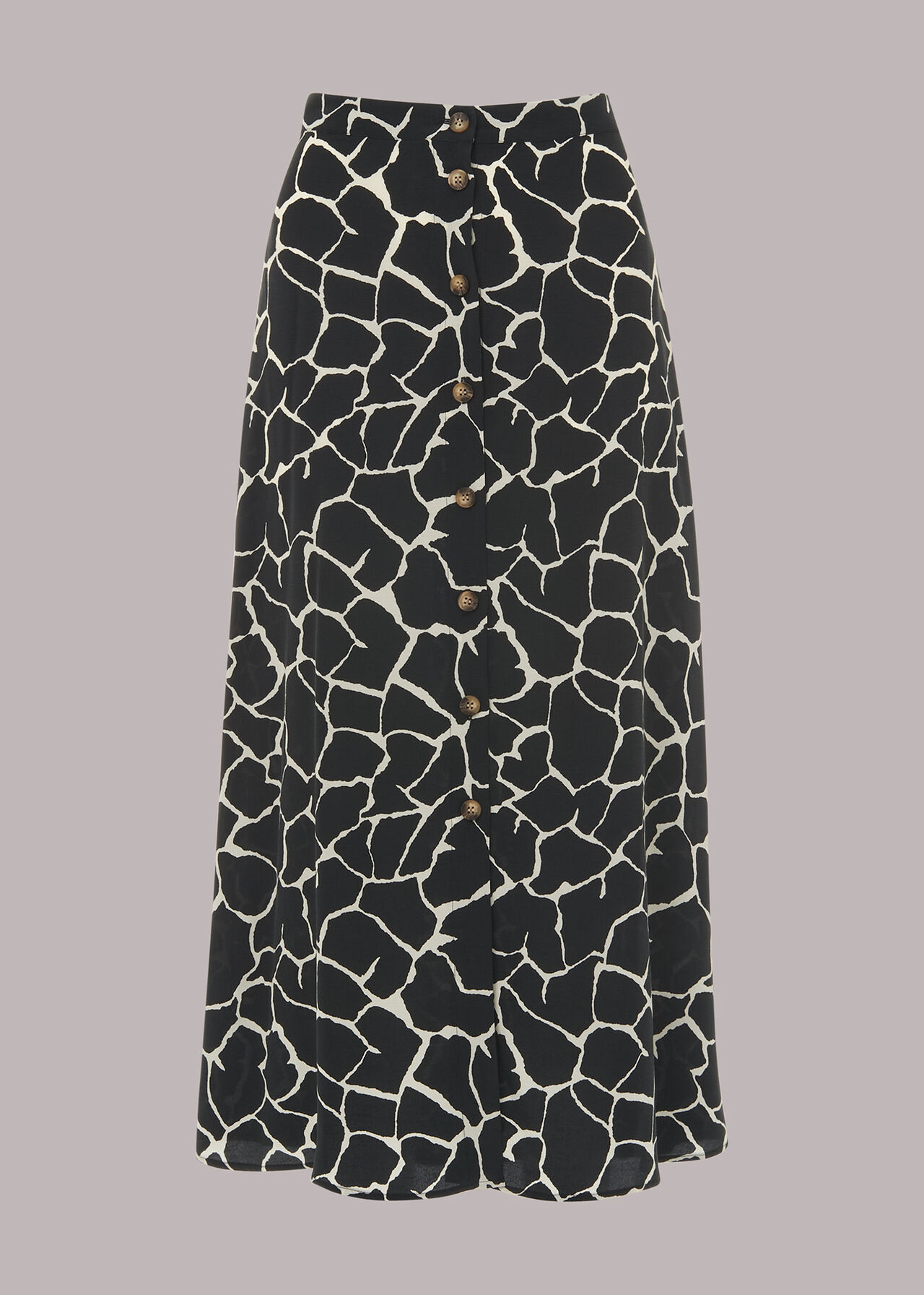 Giraffe Button Front Skirt
