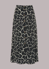 Giraffe Button Front Skirt