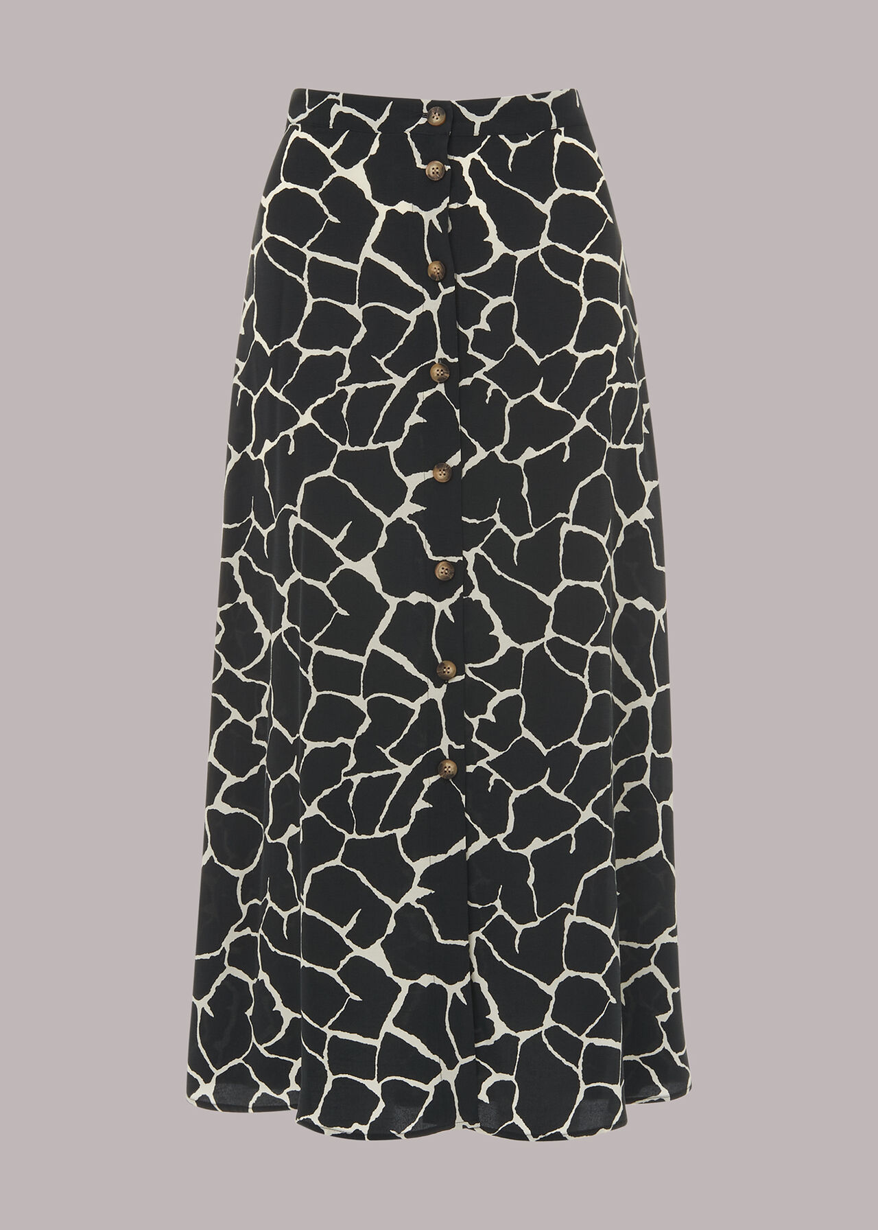 Giraffe Button Front Skirt