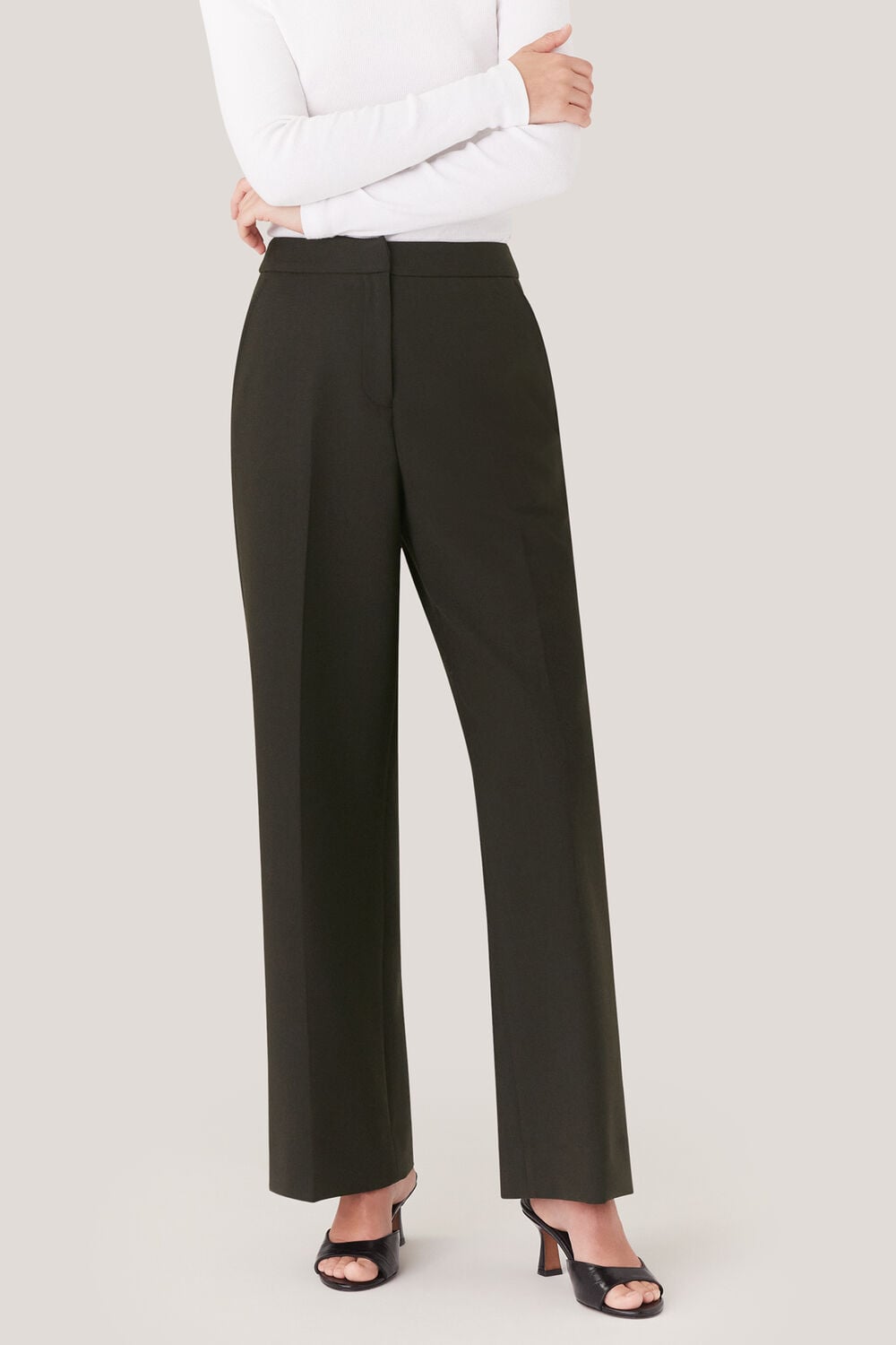 Dark Green Natalie Wool Blend Trouser