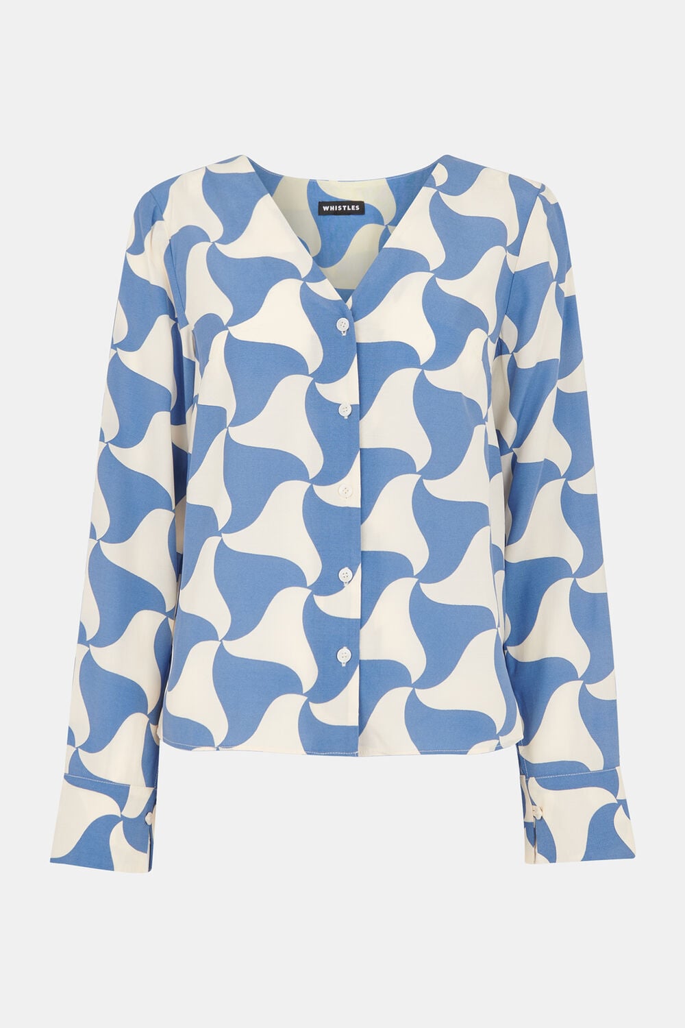 Blue Spun Triangle Blouse