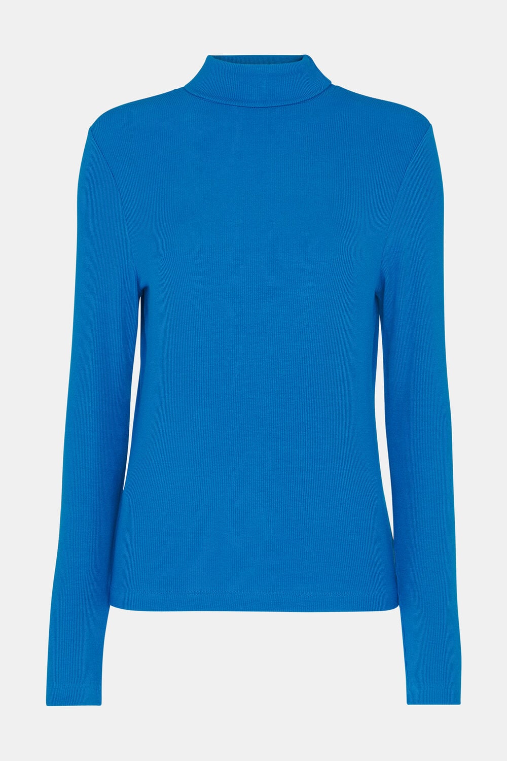 Cobalt Blue Essential Ribbed Polo Neck