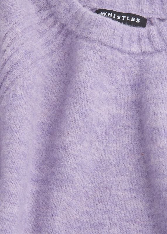 Lilac Textured Crew Neck Sweater