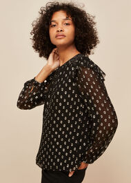 Metallic Dobby Sophia Top