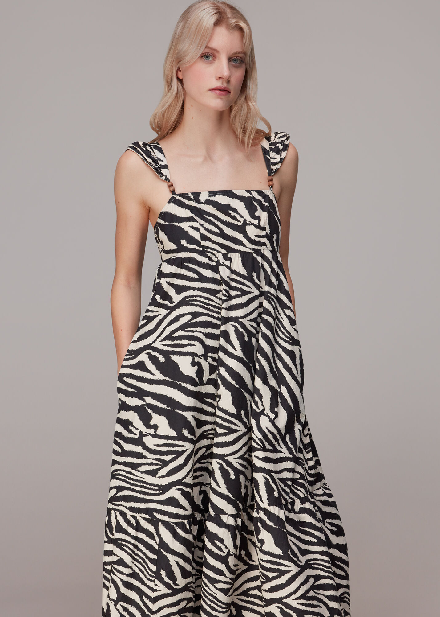 Multicolour Mountain Zebra Print Dress WHISTLES