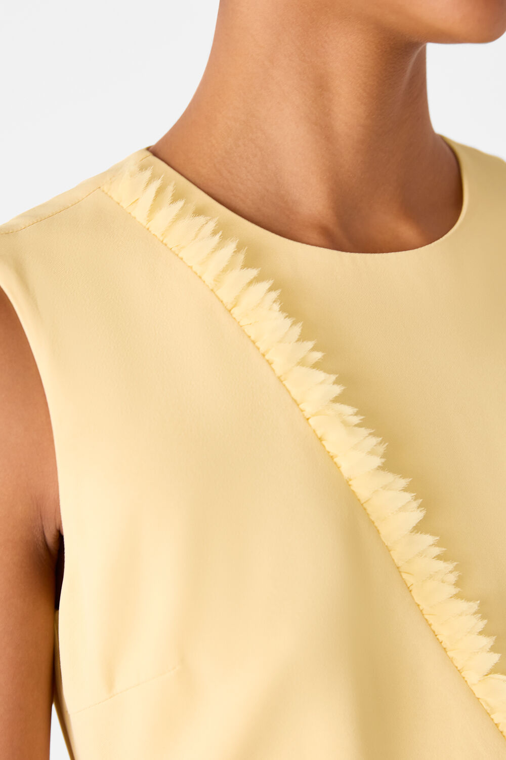 Yellow Deana Textured Detail Dress