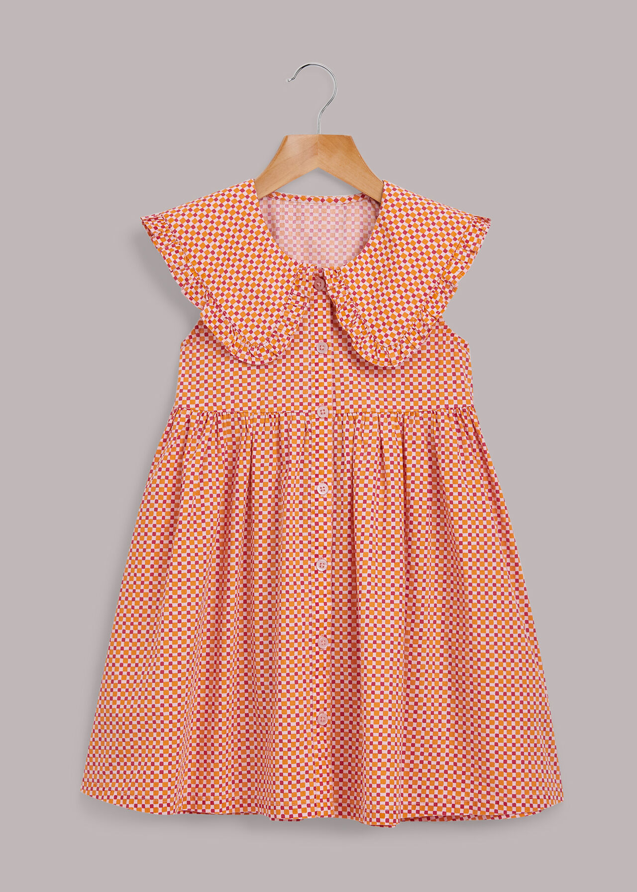 Ditsy Square Nova Collar Dress