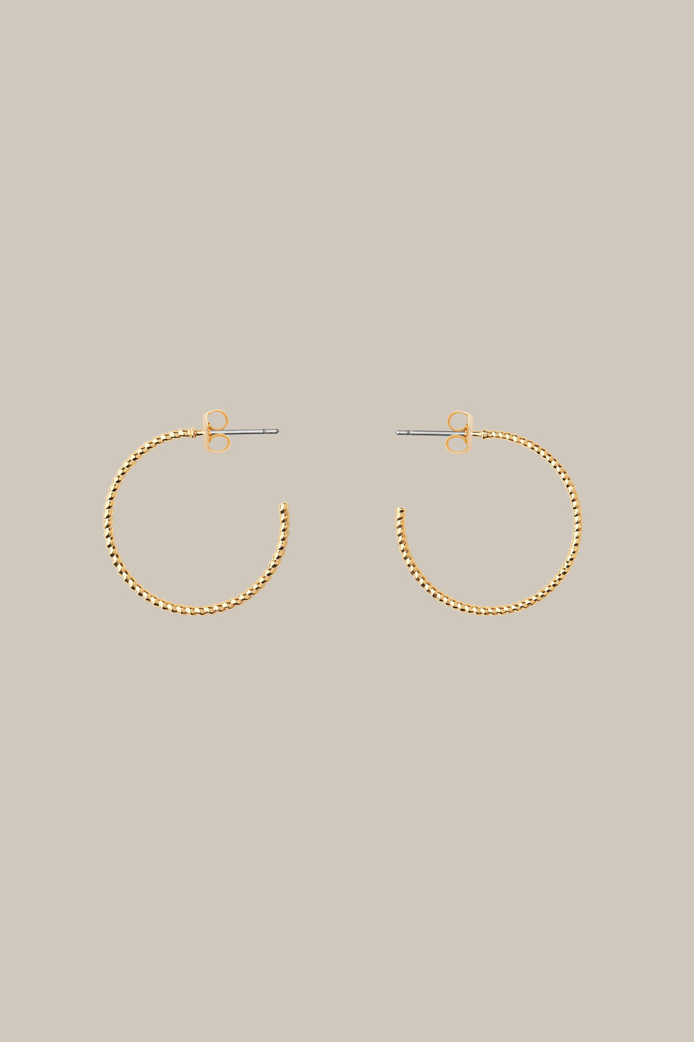 Engraved Hoop Earring Gold/Multi