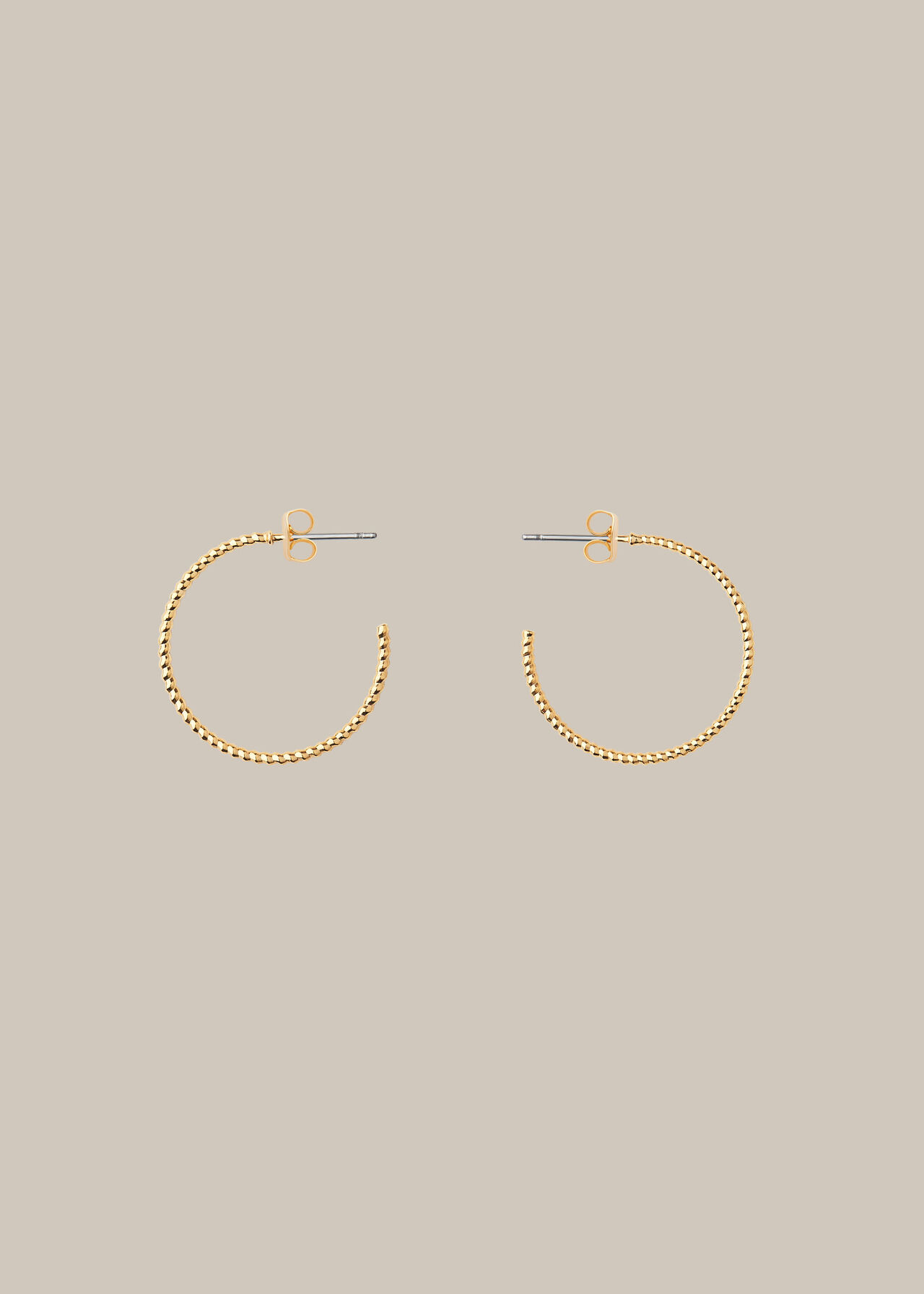 Engraved Hoop Earring Gold/Multi