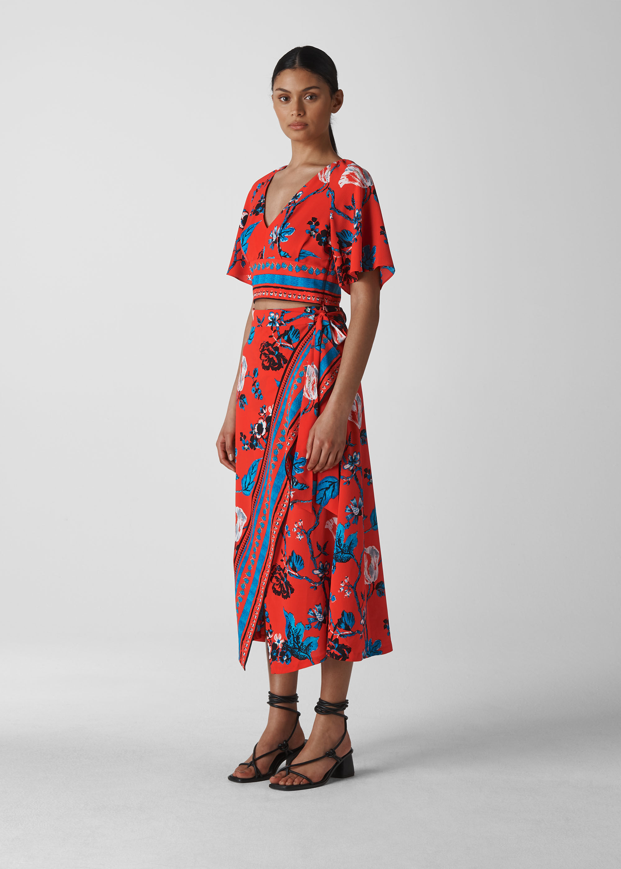 Buy Multi Printed High Waist Wrap Skirt by SAAKSHA  KINNI at Ogaan Online  Shopping Site