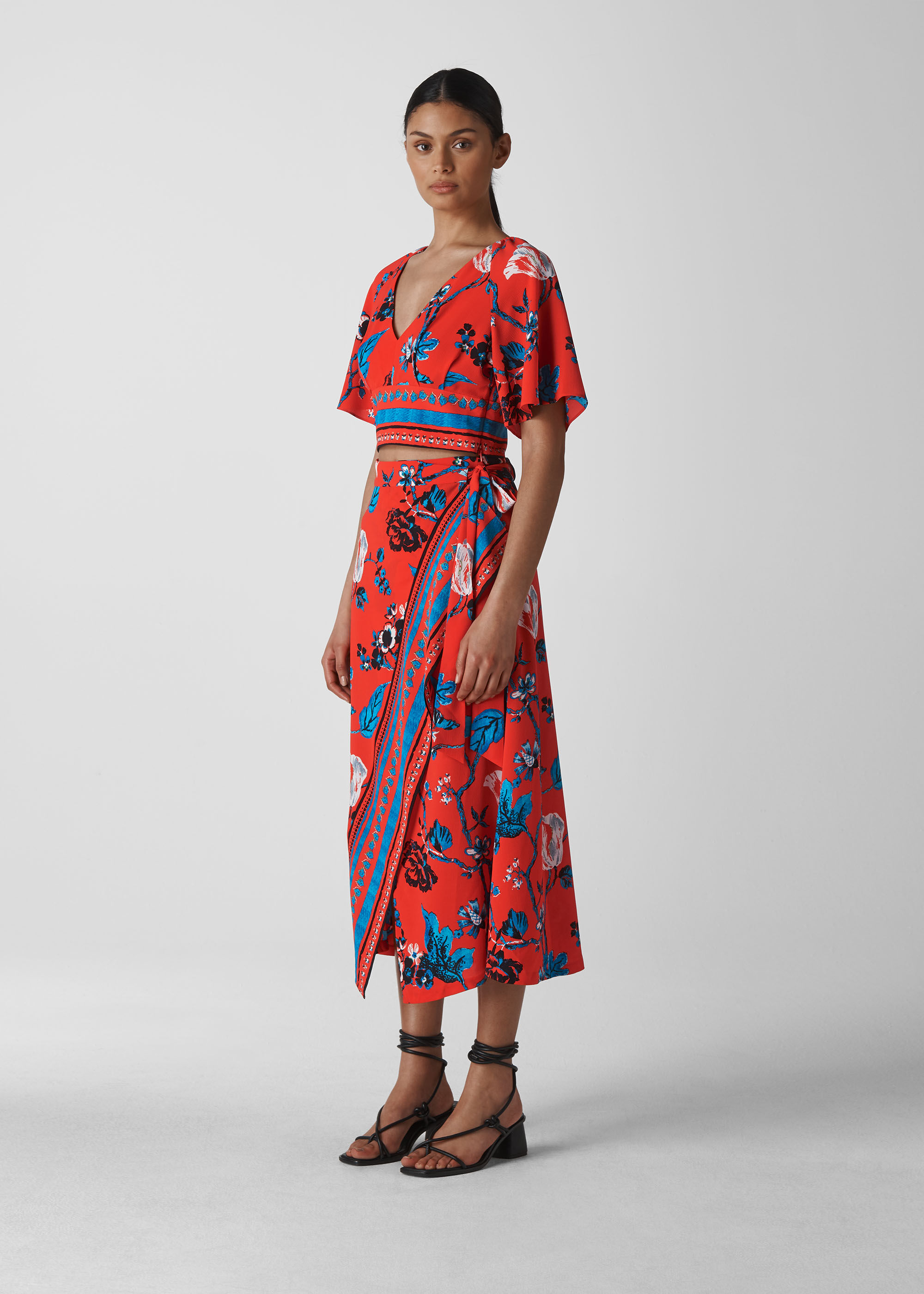 Scarf print skirt clearance