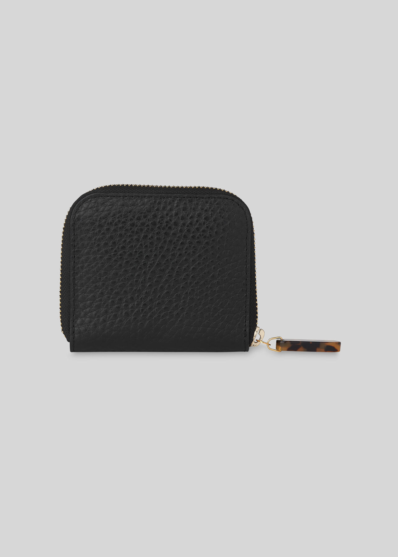 Black Murray Resin Zip Wallet | WHISTLES