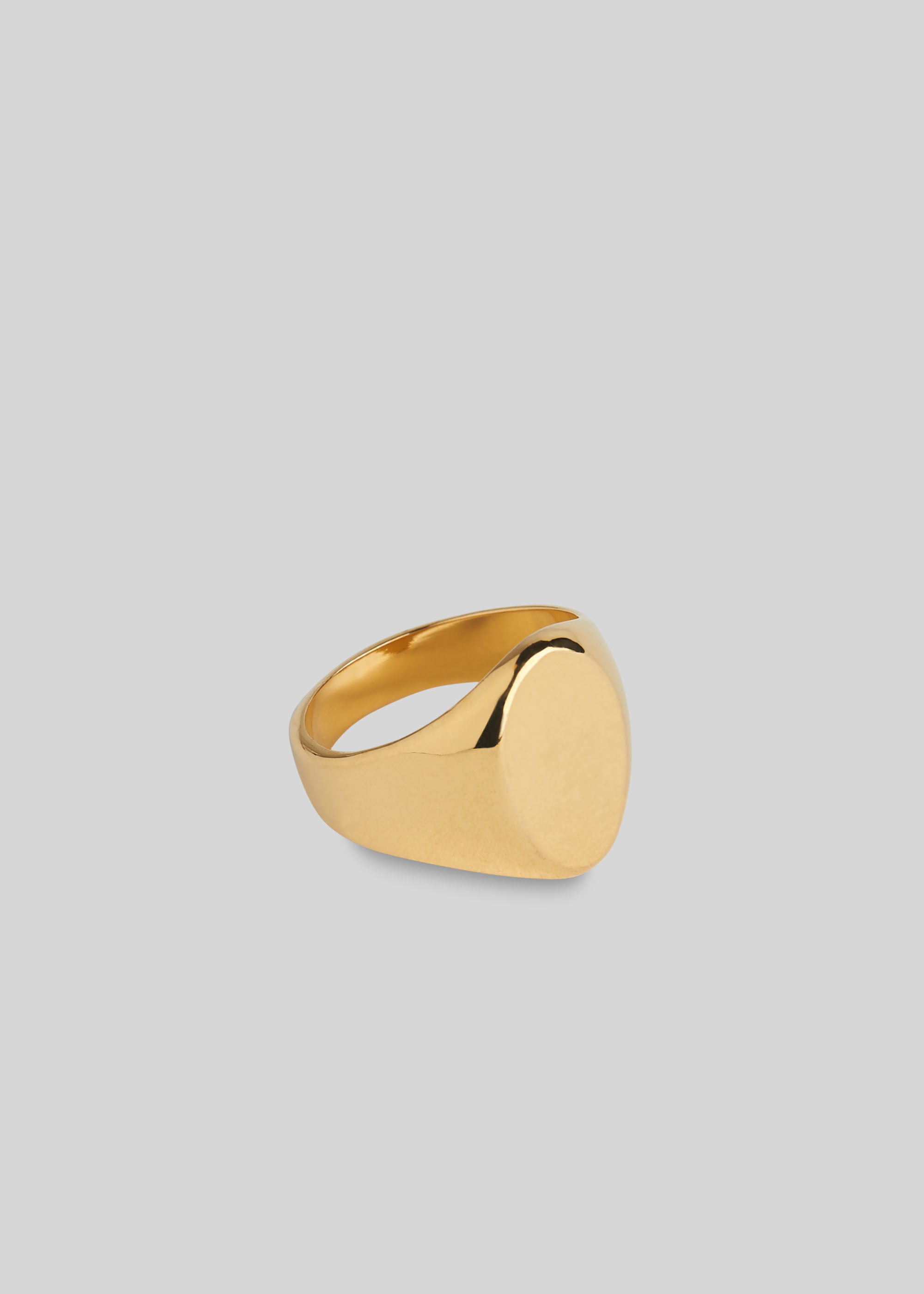 Gold oval signet ring clearance