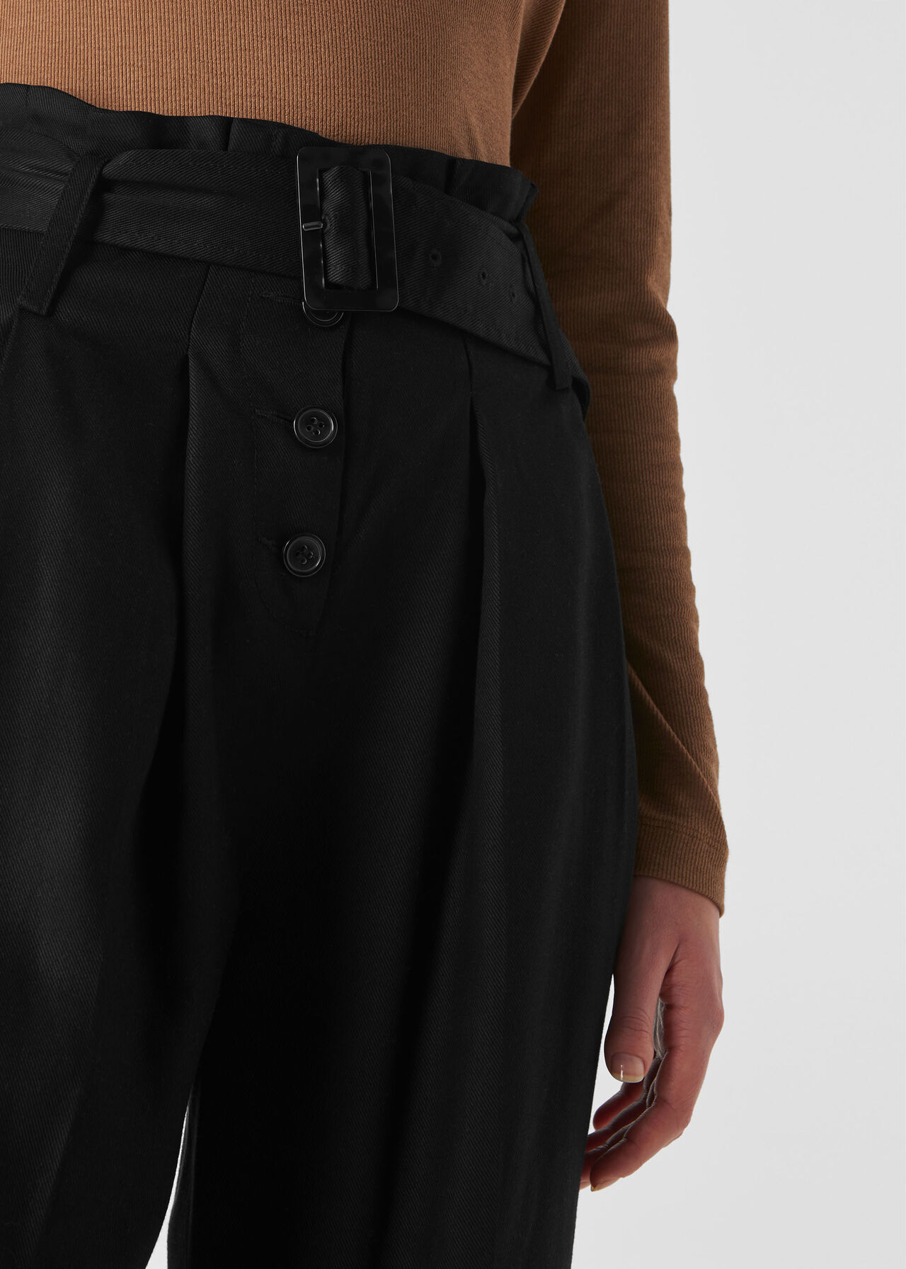 Yasmin High Waist Trouser Black