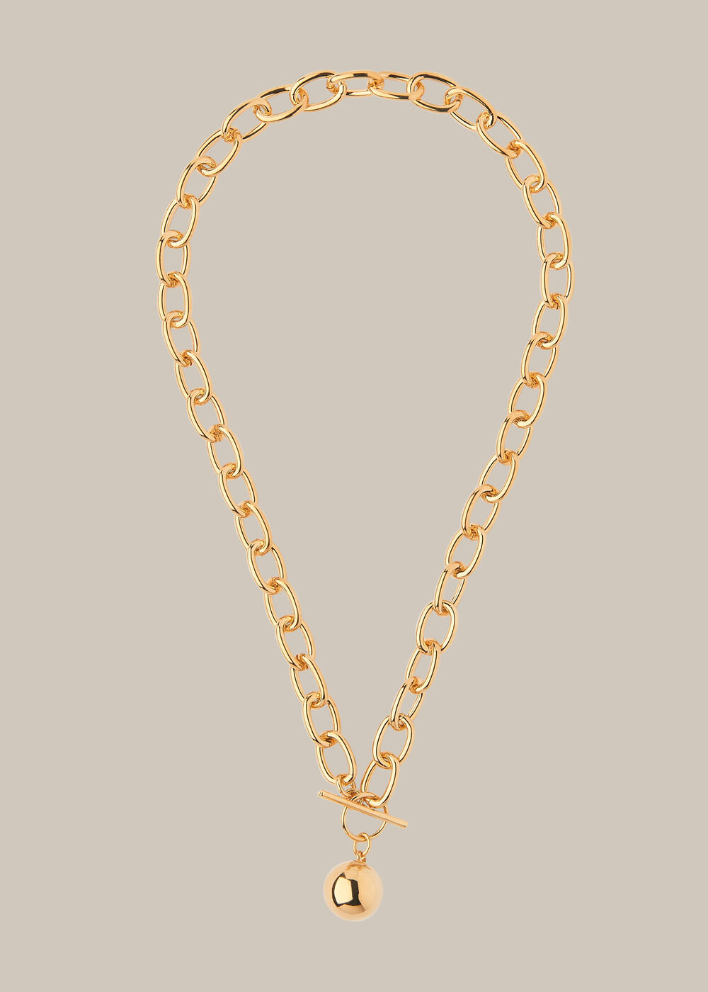 Chunky Bar and Sphere Necklace