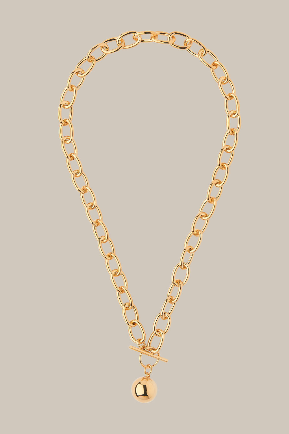Chunky Bar and Sphere Necklace