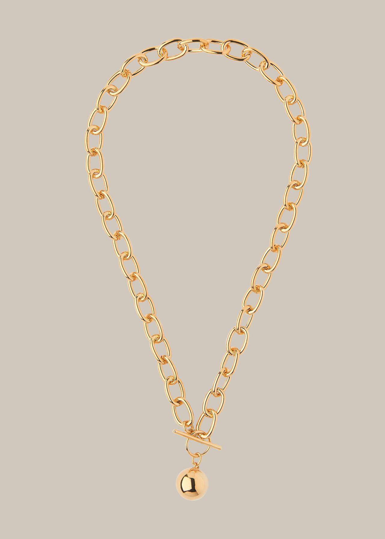 Chunky Bar and Sphere Necklace
