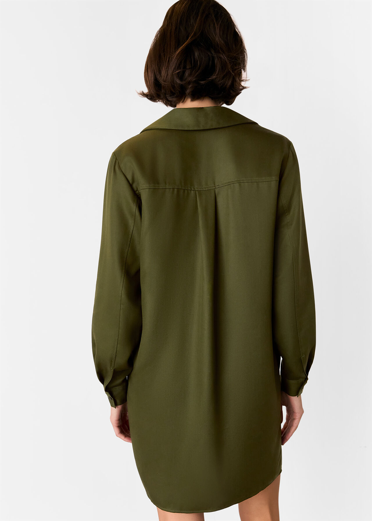 Whistles Khaki Collared Button Short Dress Whistles Khaki Collared Button Short Dress