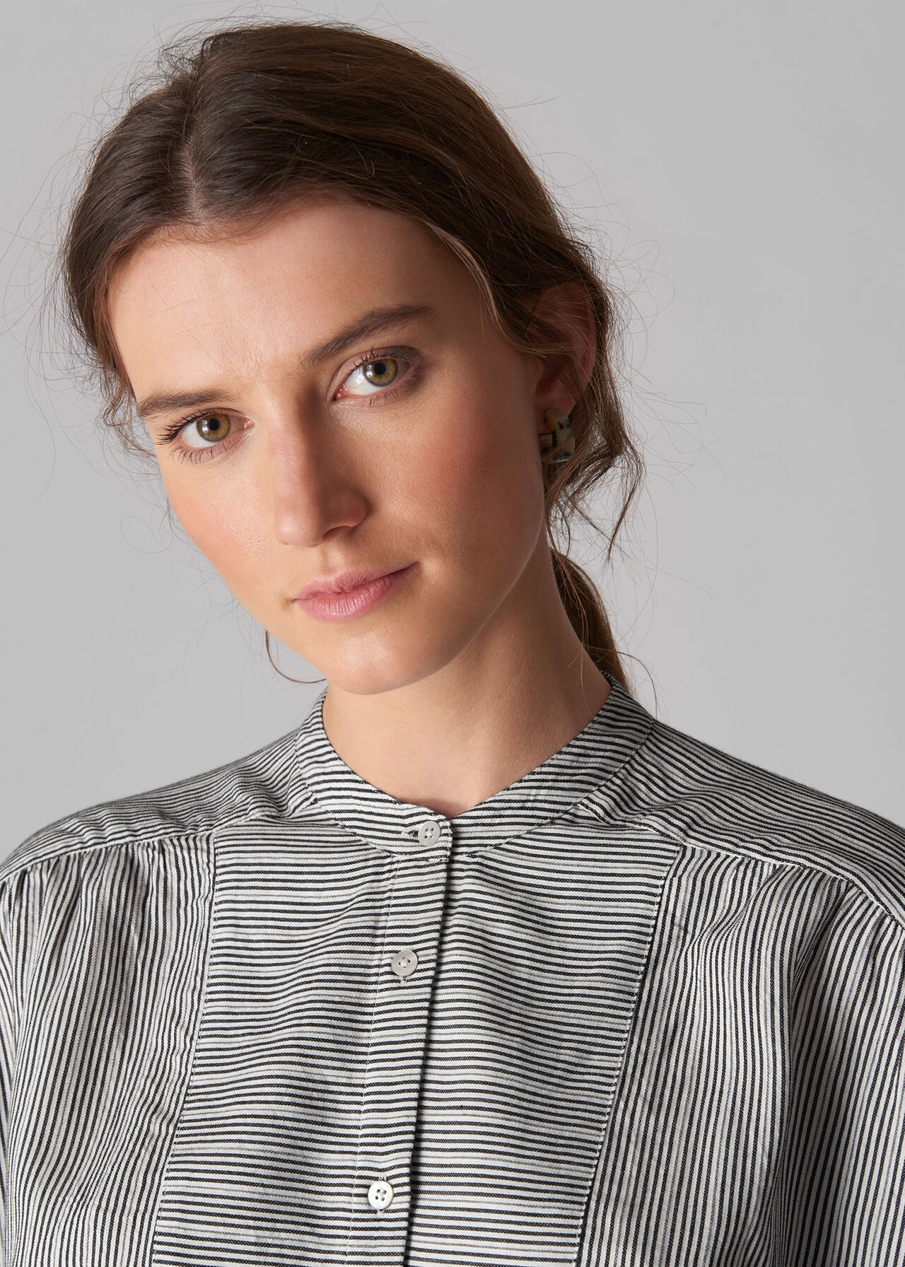 Beatrice Stripe Shirt Black/Multi