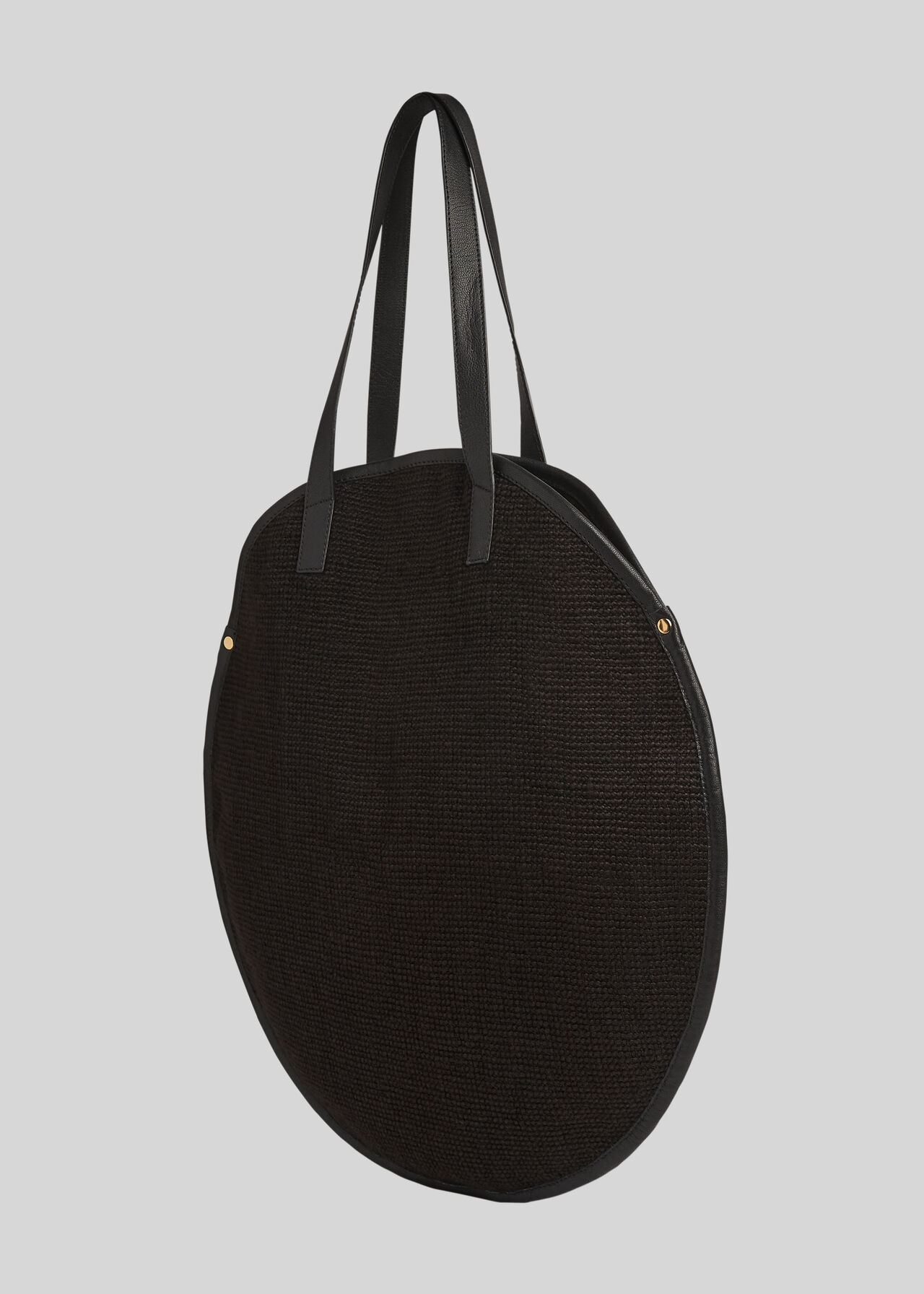 Devon Round Jute Bag Black