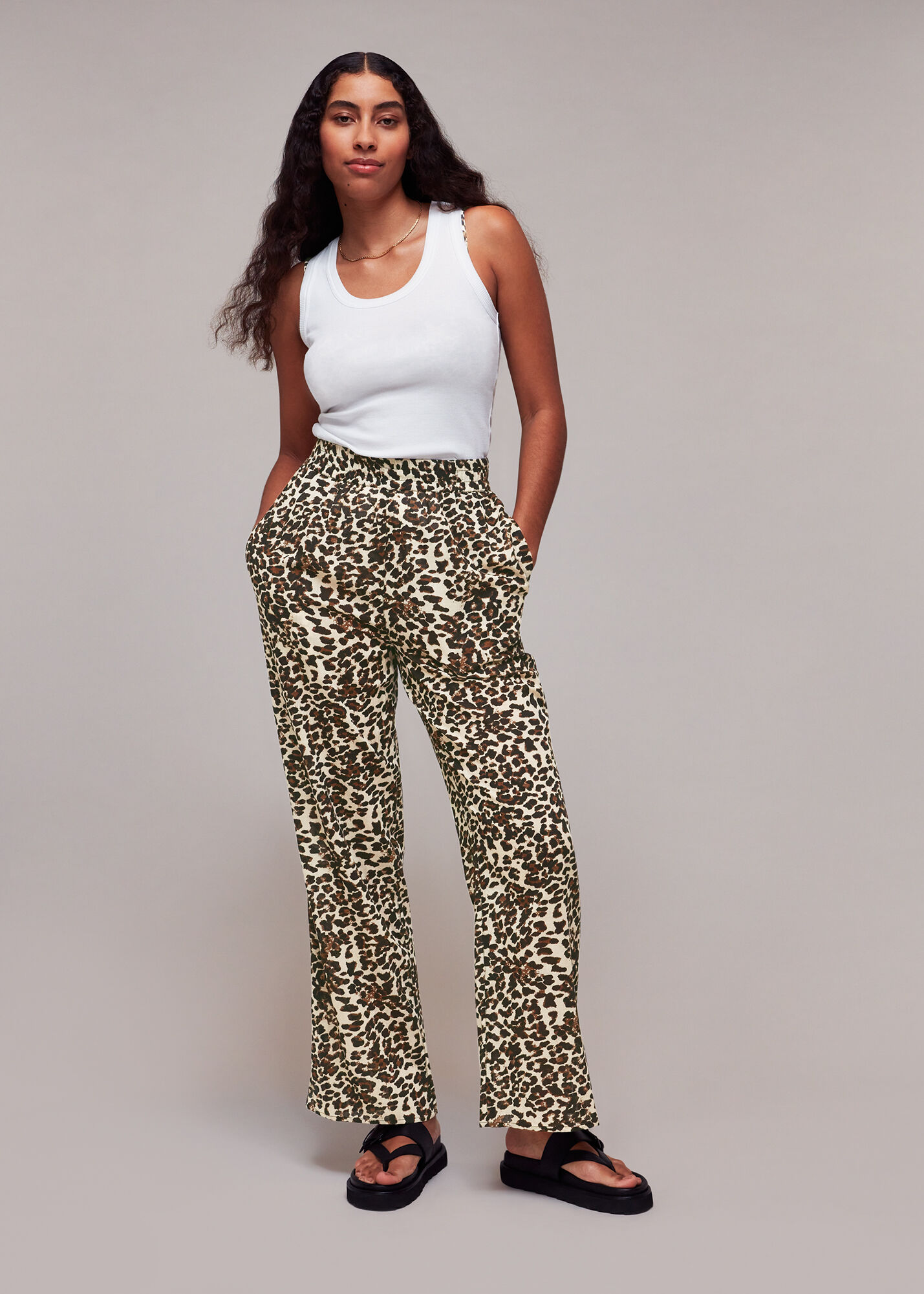 Leopard High Waisted Flare Pants  Nasty Gal
