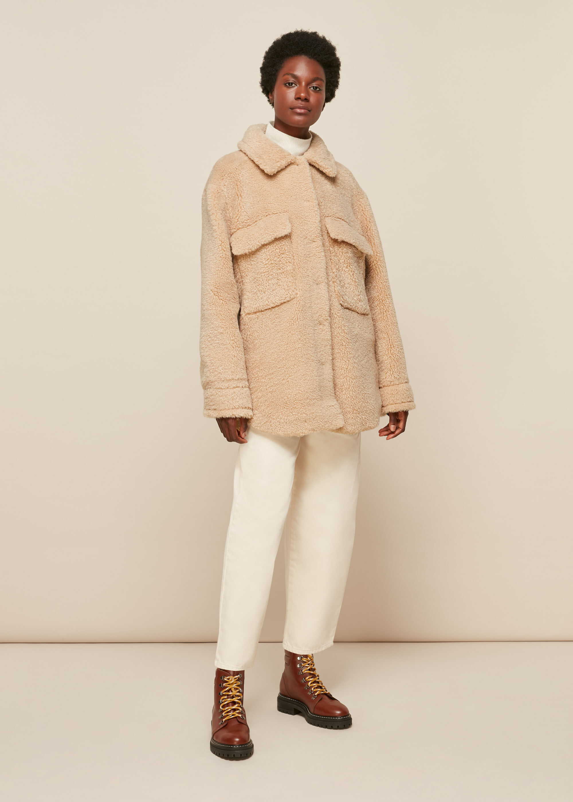 Whistles teddy overshirt Clearance